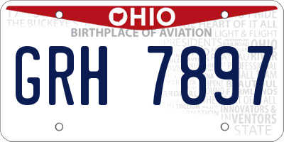 OH license plate GRH7897