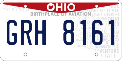 OH license plate GRH8161