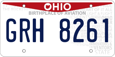 OH license plate GRH8261