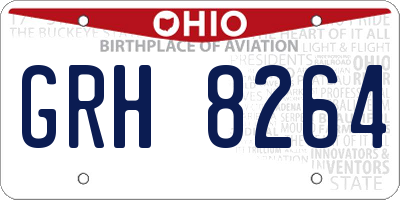 OH license plate GRH8264