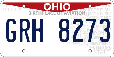 OH license plate GRH8273
