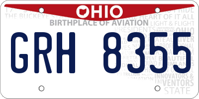 OH license plate GRH8355