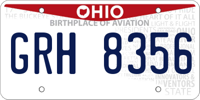 OH license plate GRH8356