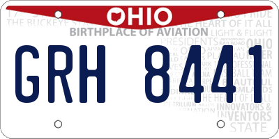 OH license plate GRH8441
