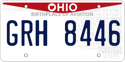OH license plate GRH8446