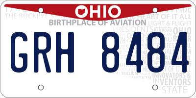 OH license plate GRH8484