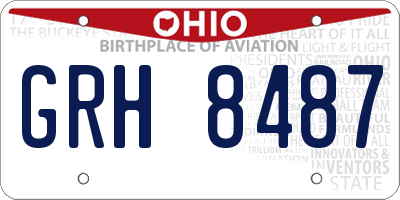 OH license plate GRH8487