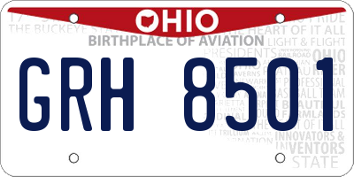 OH license plate GRH8501