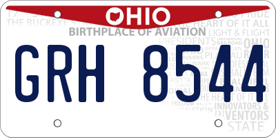 OH license plate GRH8544