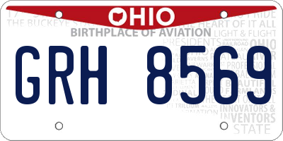 OH license plate GRH8569