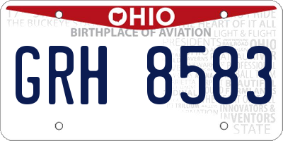 OH license plate GRH8583
