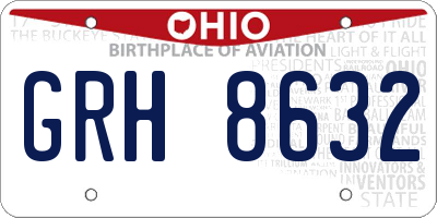 OH license plate GRH8632