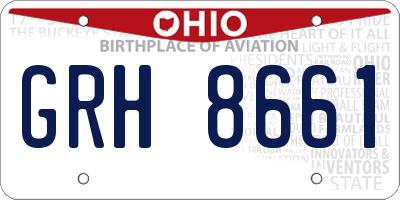 OH license plate GRH8661