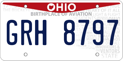 OH license plate GRH8797