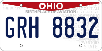 OH license plate GRH8832