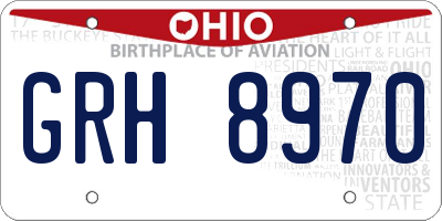 OH license plate GRH8970