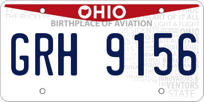 OH license plate GRH9156