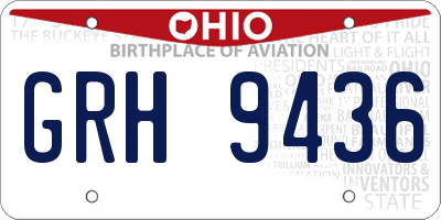 OH license plate GRH9436