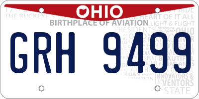 OH license plate GRH9499