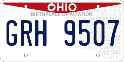 OH license plate GRH9507