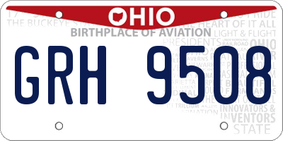 OH license plate GRH9508