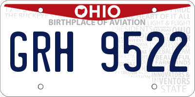 OH license plate GRH9522
