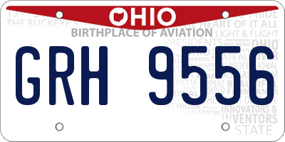 OH license plate GRH9556