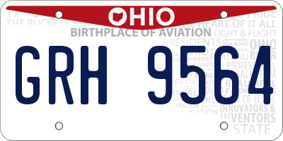 OH license plate GRH9564