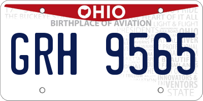 OH license plate GRH9565