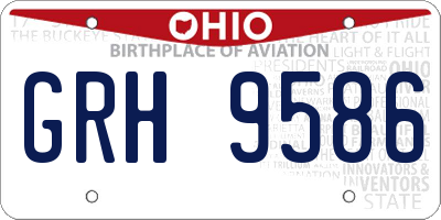 OH license plate GRH9586