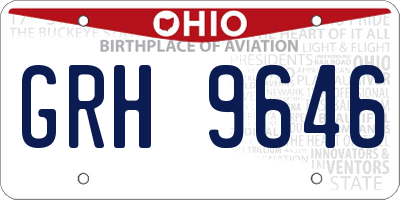 OH license plate GRH9646