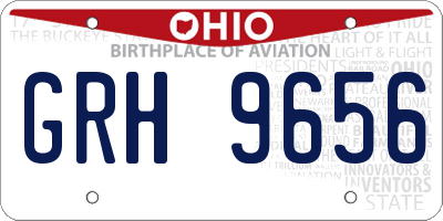 OH license plate GRH9656