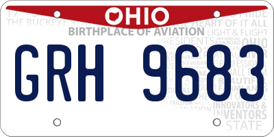 OH license plate GRH9683