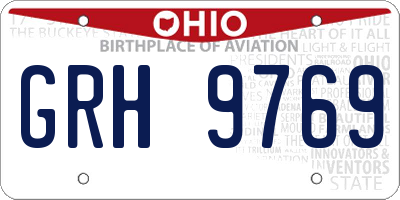 OH license plate GRH9769