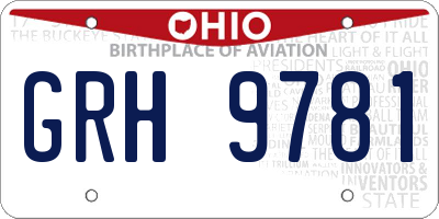 OH license plate GRH9781