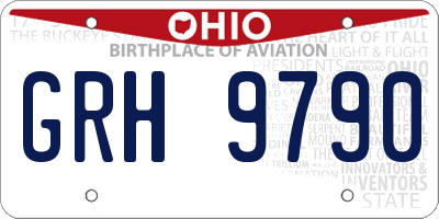 OH license plate GRH9790
