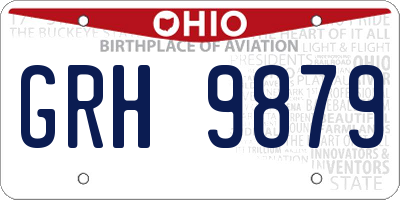 OH license plate GRH9879