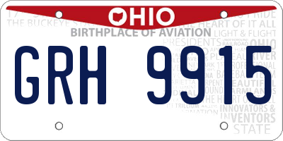 OH license plate GRH9915