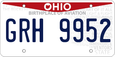 OH license plate GRH9952