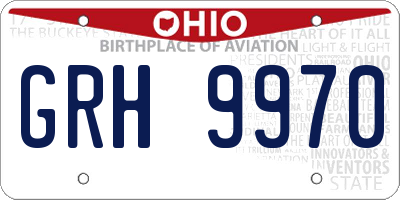 OH license plate GRH9970
