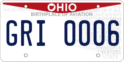 OH license plate GRI0006
