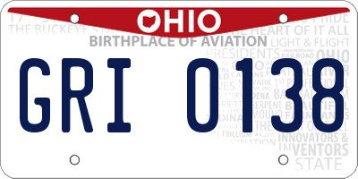 OH license plate GRI0138
