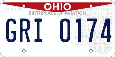 OH license plate GRI0174