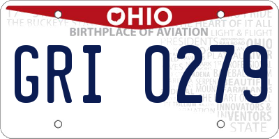 OH license plate GRI0279