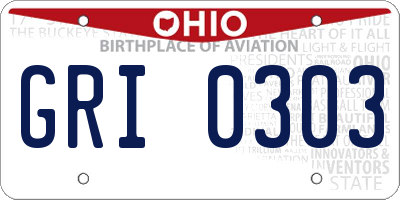 OH license plate GRI0303