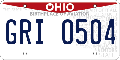 OH license plate GRI0504