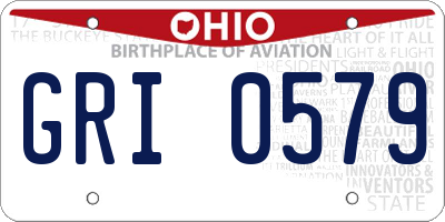OH license plate GRI0579