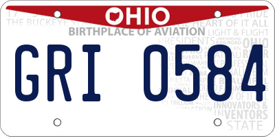 OH license plate GRI0584