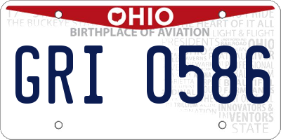 OH license plate GRI0586