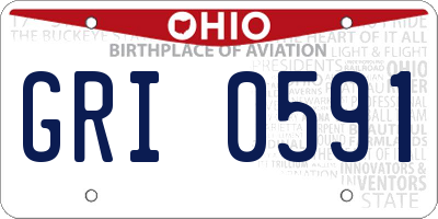 OH license plate GRI0591